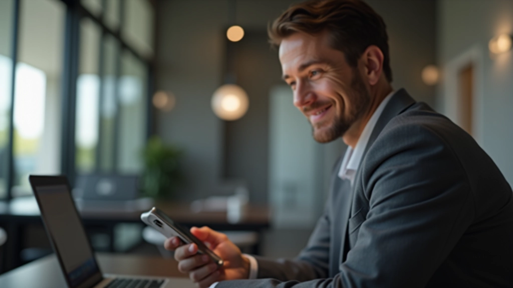 Osoba kontrolující oznámení na telefonu během pracovního dne, přerušená pozornost